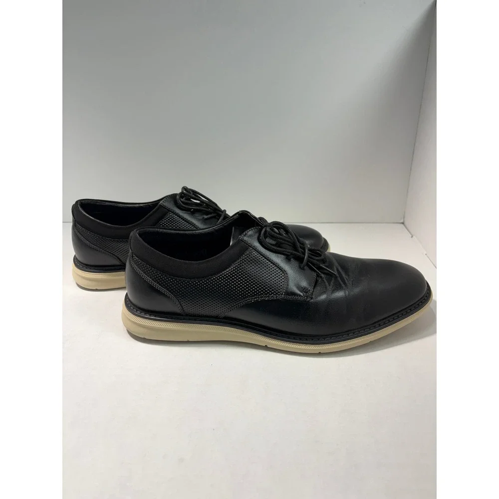 Nunn Bush Kore Mens Black Hybrid Dress Shoes Plain Toe Oxford 10M MS0007